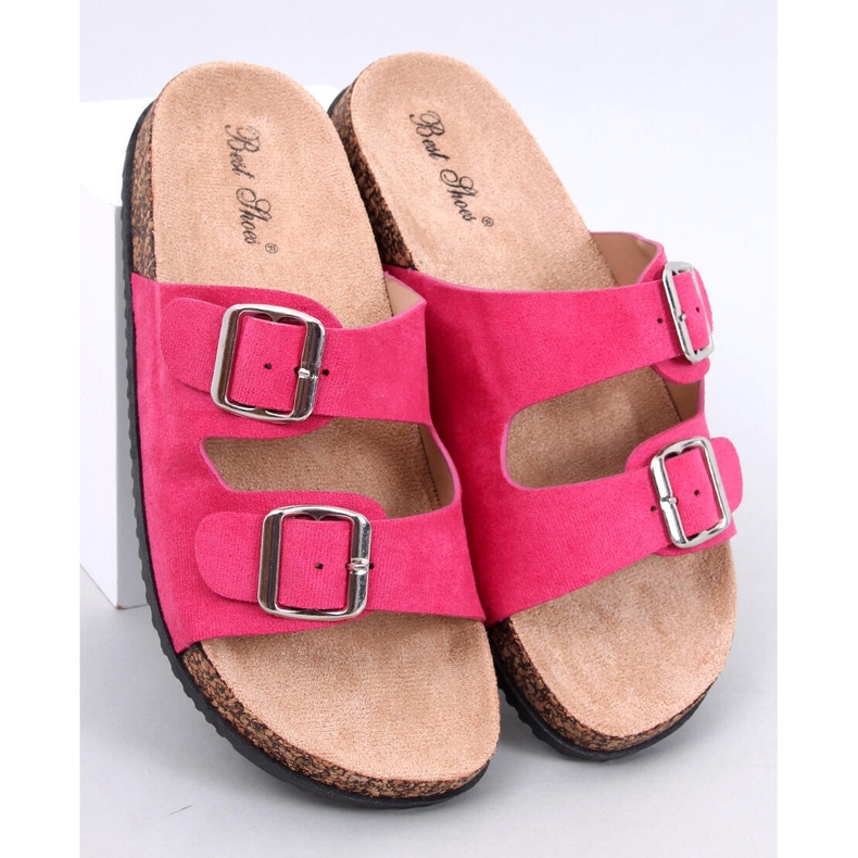 Ponses Pantuflas corcho fucsia rosa 1