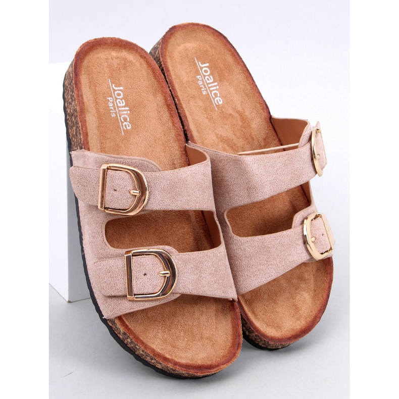 Scholki Byrd Pantuflas de corcho caqui beige 1