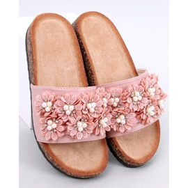 Emiles Pantuflas de corcho rosa con flores rosado 1 Emiles Pantuflas de corcho rosa con flores rosado 1