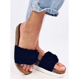 Pantuflas Rizzo Flores Negras negro 4