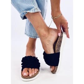 Pantuflas Rizzo Flores Negras negro 3