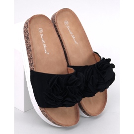 Pantuflas Rizzo Flores Negras negro 1 Pantuflas Rizzo Flores Negras negro 1