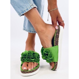 Babuchas Rizzo Flor verde 3