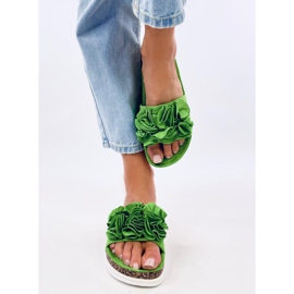 Babuchas Rizzo Flor verde 2