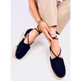 Alpargatas de mujer Yaweh negras con cordones negro 5