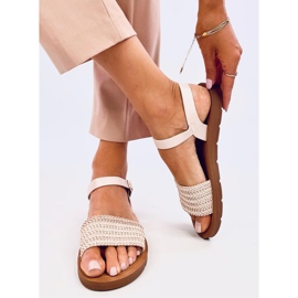 Sandalias Salinon OFF-WHITE estilo boho beige 3