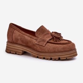 Zazoo 3469 Mocasines Mujer Ante Con Flecos, Marrón 1 Zazoo 3469 Mocasines Mujer Ante Con Flecos, Marrón 1