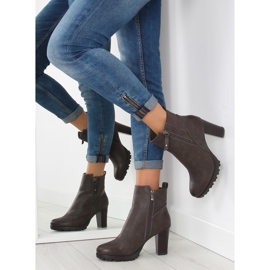 Gris Botas de tacón mujer grises JA3132 gris 4