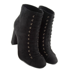 Tacones negros de ante negro 6