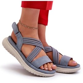 Sandalias velcro mujer ligeras y comodas azul ceclea 9