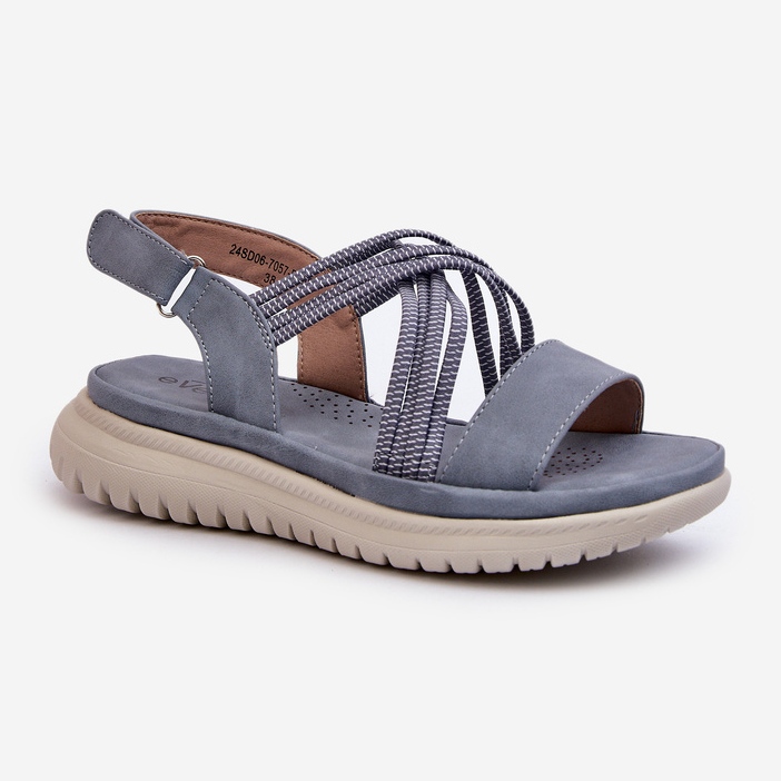 Sandalias velcro mujer ligeras y comodas azul ceclea 1