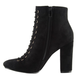 Tacones negros de ante negro 1
