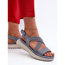 Sandalias velcro mujer ligeras y comodas azul ceclea 5