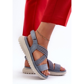 Sandalias velcro mujer ligeras y comodas azul ceclea 6