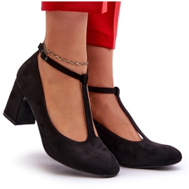 Zapatos de salón negros con tacón de ante ecológico Raniyah 8