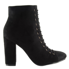 Tacones negros de ante negro 5