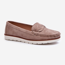 Mocasines Mujer Ante Ecológico Beige Oscuro Nestalia 2