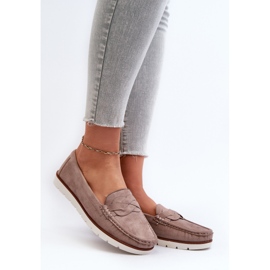Mocasines Mujer Ante Ecológico Beige Oscuro Nestalia 3