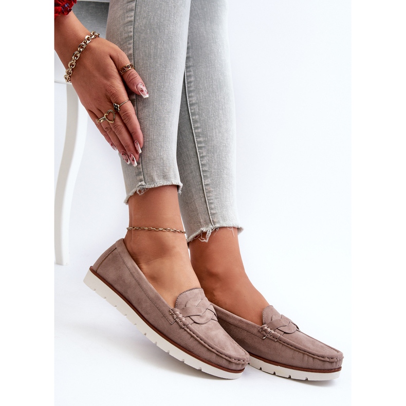 Mocasines Mujer Ante Ecológico Beige Oscuro Nestalia 1