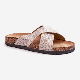Chanclas de Mujer con Plataforma de Corcho Beige Tesolen 1