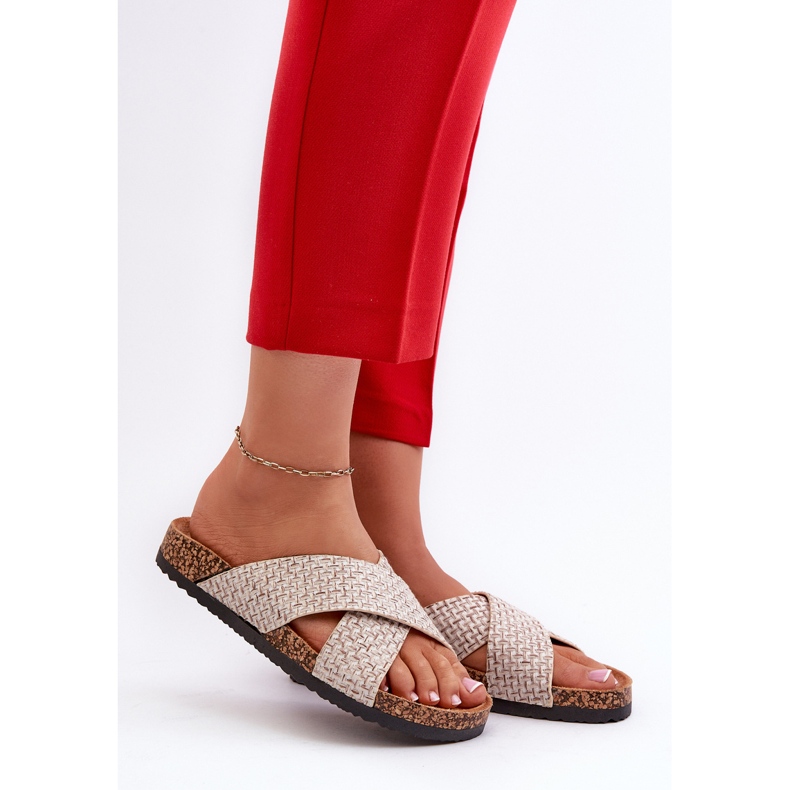 Chanclas de Mujer con Plataforma de Corcho Beige Tesolen 2
