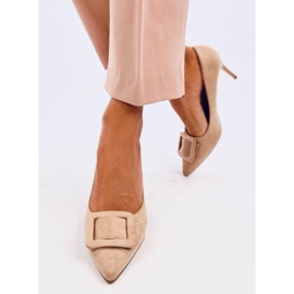 Seastar Bombas en un tacón de aguja Fiona Khaki beige 2