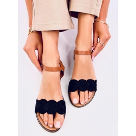 Sandalias planas Tavani Negro 3