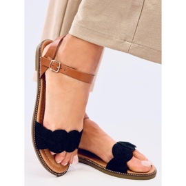 Sandalias planas Tavani Negro 4