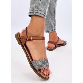 Sandalias planas Tavani Tarnish plata 3