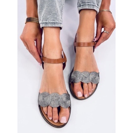 Sandalias planas Tavani Tarnish plata 4