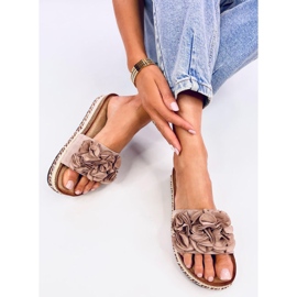 Chanclas Raven Beige con suela gruesa y colorida 5