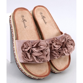 Chanclas Raven Beige con suela gruesa y colorida 1