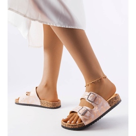 Chanclas rosas con hebillas Arnaude rosado 1