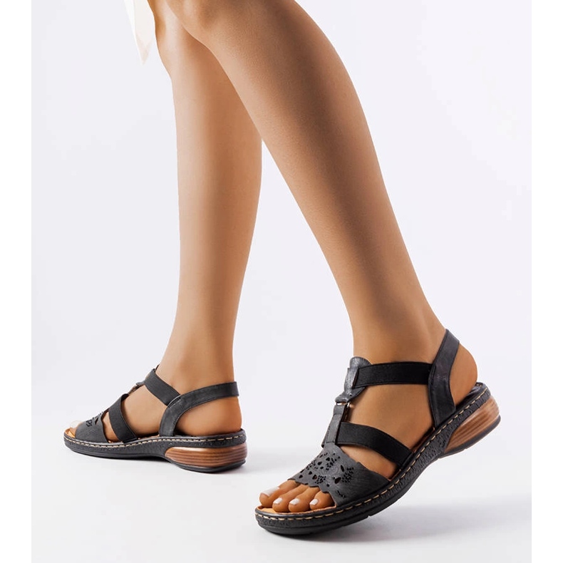 Evento Sandalias deportivas negras con pedrería de Rossignol negro 1