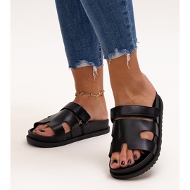 Chanclas velcro Kassis negras negro 1