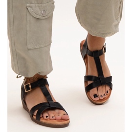 Sandalias cuña baja Sherine negro 2