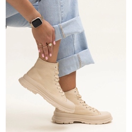News Rosalinda zapatillas altas beige masivas 3