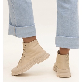 News Rosalinda zapatillas altas beige masivas 2