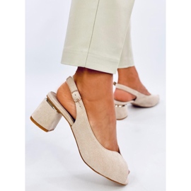 Venus Sandalias tacón beige 4