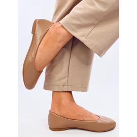 Bailarinas plantilla piel Tova Kaki beige 3