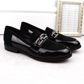 Mocasines de mujer Filippo DP6245 negros con circonitas 2