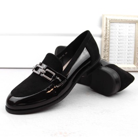 Mocasines de mujer Filippo DP6245 negros con circonitas 3