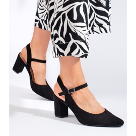 Zapatos de tacón negros de mujer con estilo de Sergio Leone 1 Zapatos de tacón negros de mujer con estilo de Sergio Leone 1
