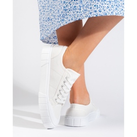 Zapatillas blancas mujer cómodas blanco 2