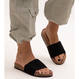 Chanclas clásicas con suela de corcho Matilte negro 2