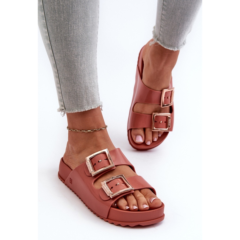 Chanclas de Mujer Con Hebillas ZAXY JJ285246 Dirty Pink rosa 2