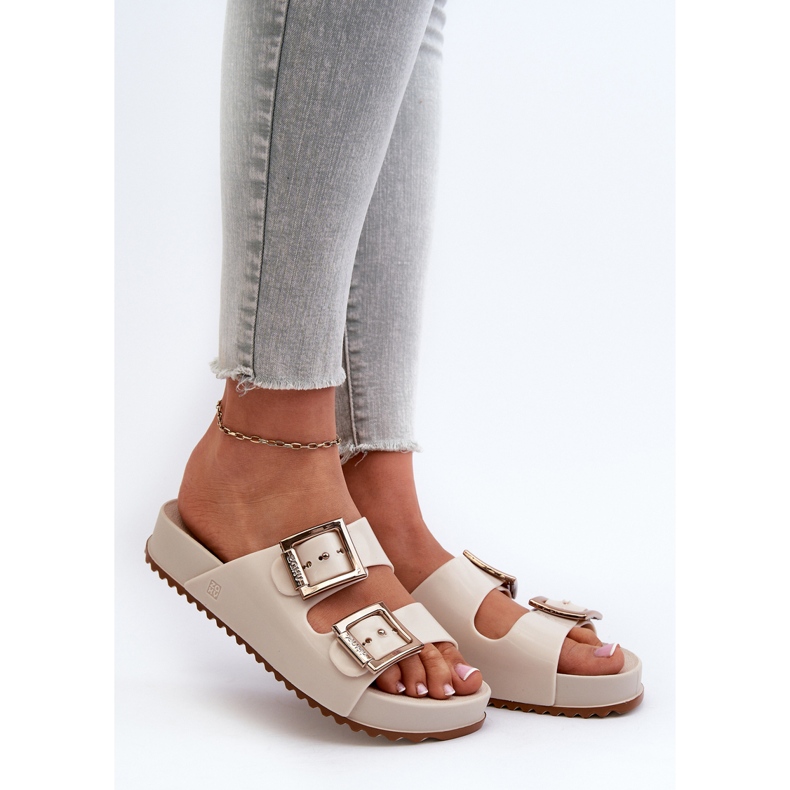 Chanclas Lisas Mujer ZAXY NN285058 Beige claro 2