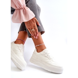 News Zapatillas deportivas femeninas en la plataforma White blanco 1