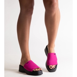Chanclas rosas con plataforma Big Star NN274026 rosado 2