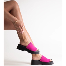 Chanclas rosas con plataforma Big Star NN274026 rosado 4